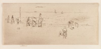 Stranden, Oostende, 1887. af James Abbott McNeill Whistler