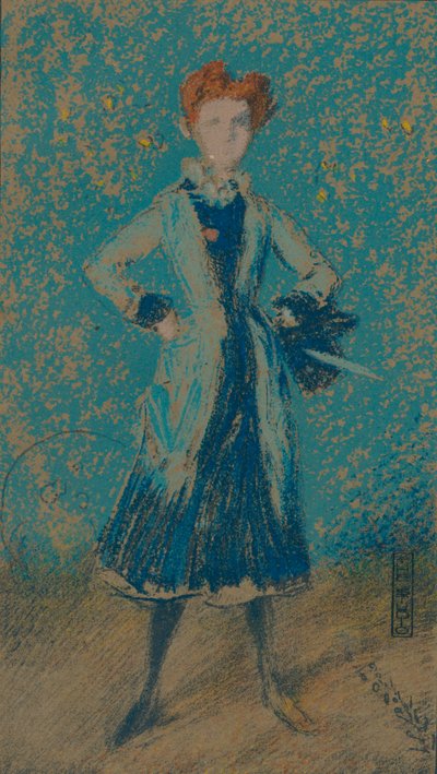 Den blå pige, c1874 af James Abbott McNeill Whistler