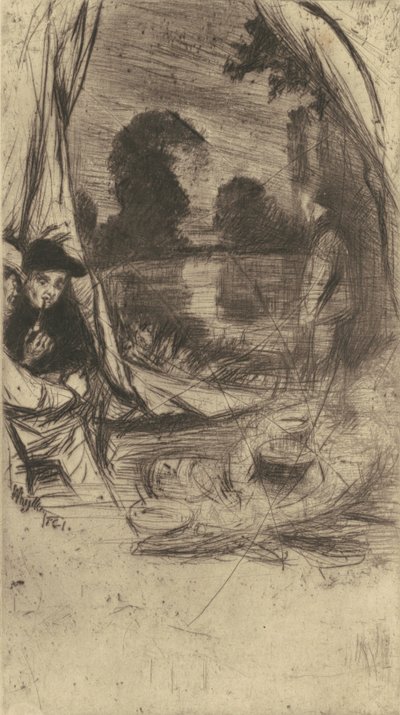 Lejren, 1861 udgivet 1879. af James Abbott McNeill Whistler