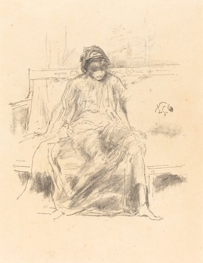 Den draperede figur, siddende, 1893. af James Abbott McNeill Whistler