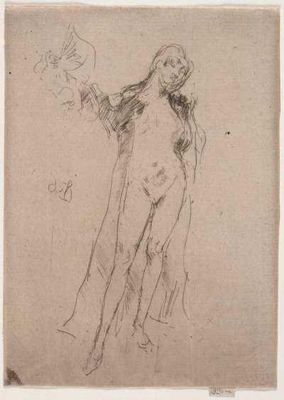 Fan model nr. 3. af James Abbott McNeill Whistler