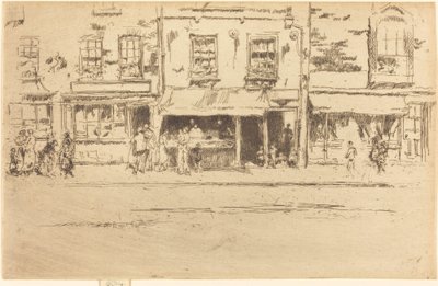 Fiskebutikken, travle Chelsea, 1887. af James Abbott McNeill Whistler