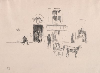 The Gaiety Stage Door, 1879. af James Abbott McNeill Whistler