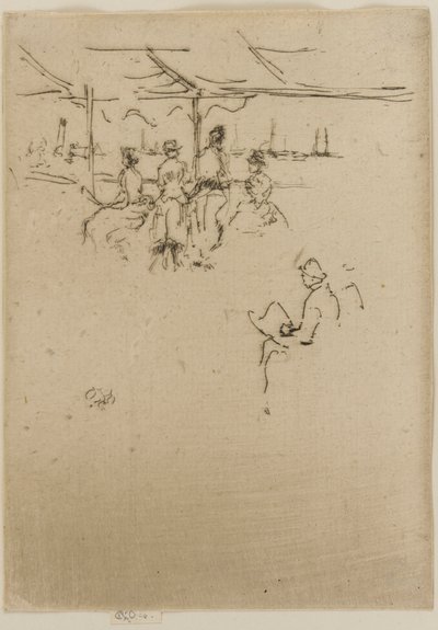 Landingsstadiet, køer, 1887. af James Abbott McNeill Whistler