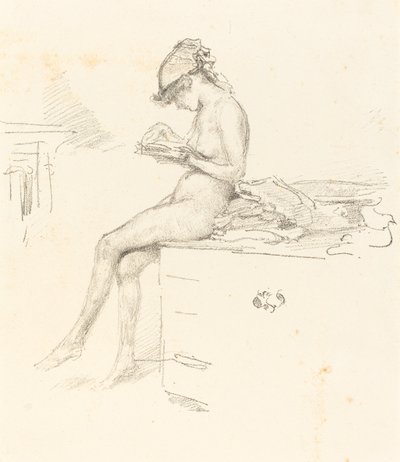 Den lille nøgenmodel, Reading, 18891890. af James Abbott McNeill Whistler