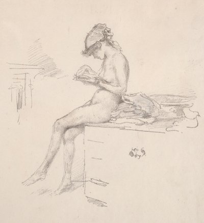 Den lille nøgenmodellæsning, 1890. af James Abbott McNeill Whistler