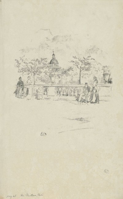 Pantheon, fra terrassen i Luxembourg-haven af James Abbott McNeill Whistler