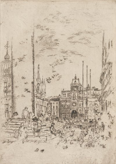 Piazzetta, 1879-1880. af James Abbott McNeill Whistler