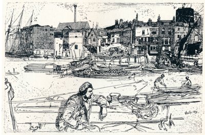 The Pool of London, 1859, 1904 af James Abbott McNeill Whistler