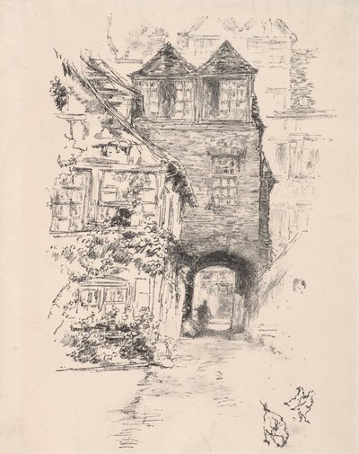 Præstehuset, Rouen, 1894. af James Abbott McNeill Whistler