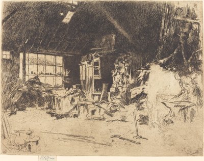 Smedjen, ca. 1880. af James Abbott McNeill Whistler