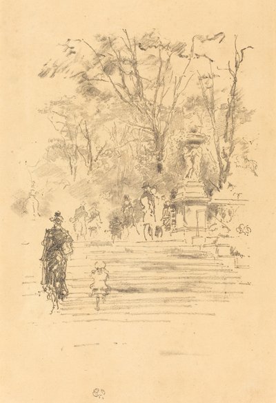 The Steps, Luxembourg, 1893. af James Abbott McNeill Whistler