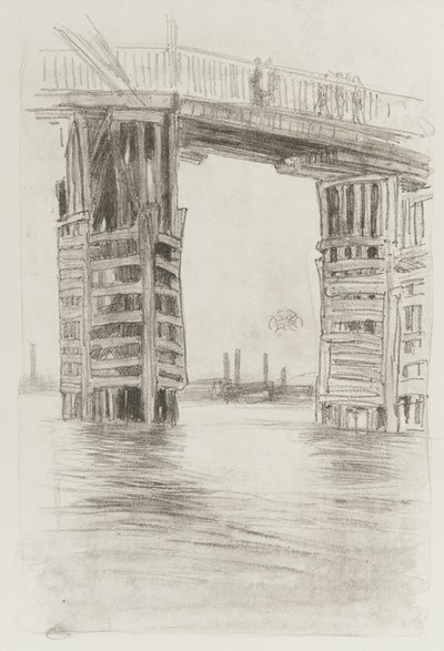 Den høje bro, 1878 (lithotint på papir) af James Abbott McNeill Whistler