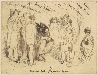Titelbladet til Douze Eaux Fortes fra naturen, 1858. af James Abbott McNeill Whistler