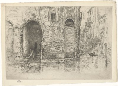 De to døråbninger. Første Venedig-serie, planche 2 (af 12) af James Abbott McNeill Whistler