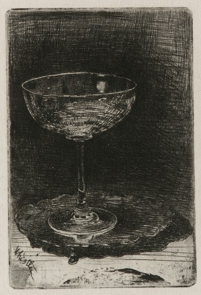 Vinglasset, 1858. af James Abbott McNeill Whistler