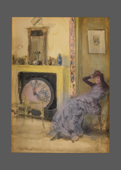Det gule rum, ca. 1883-84 (akvarel og gouache på pap af James Abbott McNeill Whistler