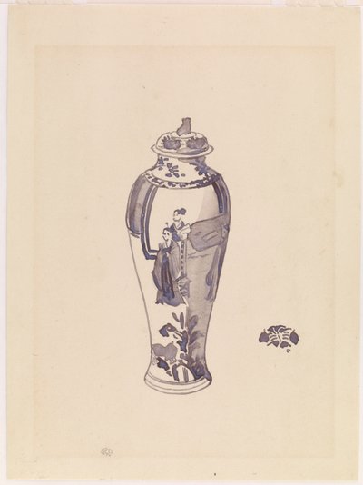 Vase med let svulmende krop, 1876-1878. af James Abbott McNeill Whistler