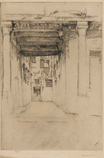 Venetiansk hof, 1879-1880. af James Abbott McNeill Whistler