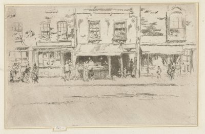 Viswinkel i Chelsea Fiskebutikken, travle Chelsea af James Abbott McNeill Whistler