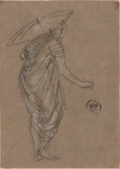 Kvinde med parasol, 1870-1873. af James Abbott McNeill Whistler