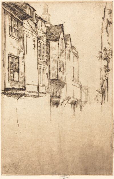 Great Street, 1877. af James Abbott McNeill Whistler