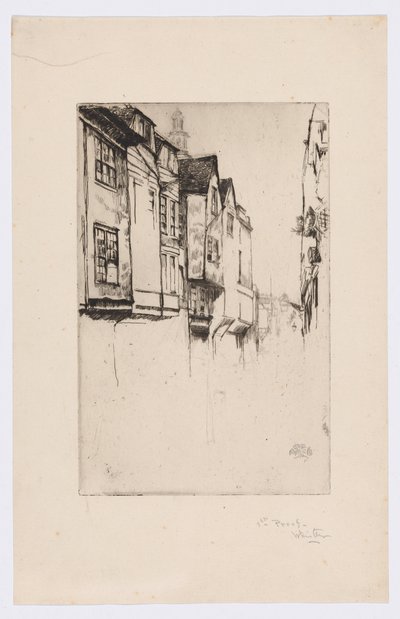 Wych Street, London af James Abbott McNeill Whistler