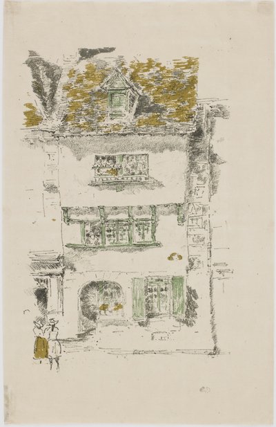 Yellow House, Lannion, 1893 (litho på papir) af James Abbott McNeill Whistler