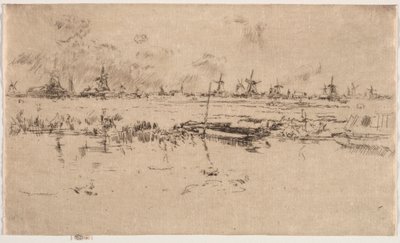 Zaandam. af James Abbott McNeill Whistler