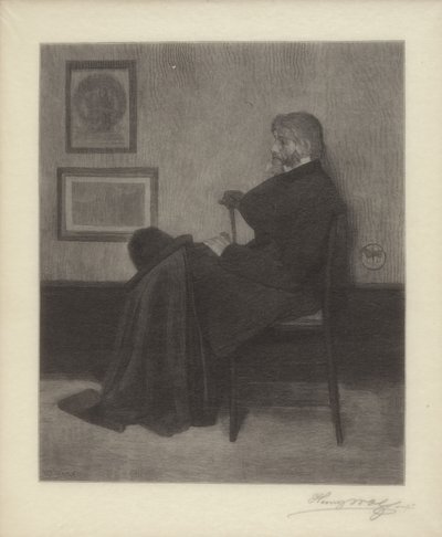 Thomas Carlyle (trægravering) af James Abbott McNeill & Wolf Henry (1852 1916) Whistler