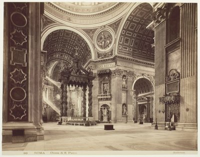 Peterskirken, Rom, Rom, San Pietro-kirken, ca. 1870. af James Anderson