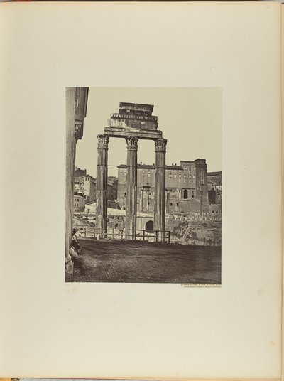 Castor og Pollux-templet i Forum Romanum, også kendt som Minerva Chalcidica-templet af James Anderson
