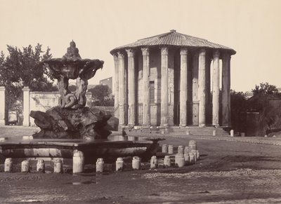 Temple of Vesta and Fountain, Rom, 1860
