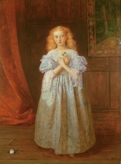 Den lille pige, der sad for Van Dyck, 1868 af James Archer