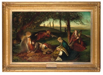 The Sancgreall, kong Arthur helbredte for sit alvorlige sår af James Archer