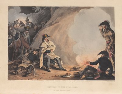 ?Bivuak i Pyrenæerne, natten før slaget?, 1813 af James Atkinson