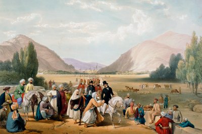 Overgivelse af Dost Mohammad Khan, Kabul, Første anglo-afghanske krig, 1838-1842 af James Atkinson