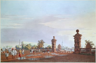 Tank Square fra Vesten, indgraveret af Robert Havell, pub. 1824 af James Baillie after Fraser