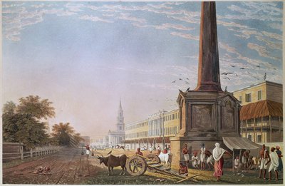 Writers Buildings, Calcutta, indgraveret af Robert Havell, pub. 1824 af James Baillie after Fraser
