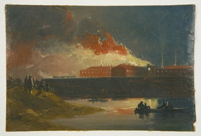Bristol Riots: The Burning of the New Gaol af James Baker Pyne