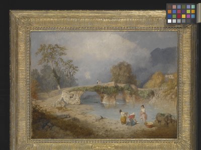 Klargøring til fint vejr, Beddgelert, North Wales (olie på lærred) af James Baker Pyne