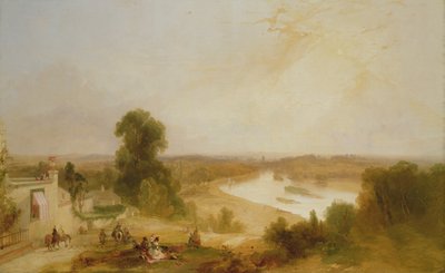 Udsigt over Themsen fra Richmond Hill, 1835 af James Baker Pyne