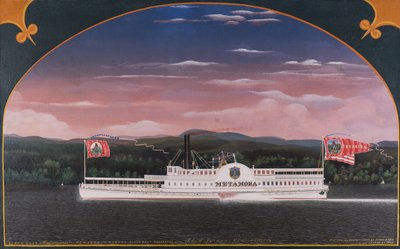 Paddle Steamboat Metamora, 1859 af James Bard