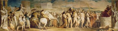 Crowning the Victors at Olympia, tredje i serien The Progress of Human Culture and Knowledge, ca. 1777-84 (se 101473 og 101474) af James Barry