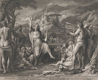 Orpheus instructing..in Theology (Designs for the Walls of the Great Room of Society for the Encouragement of the Arts) af James Barry