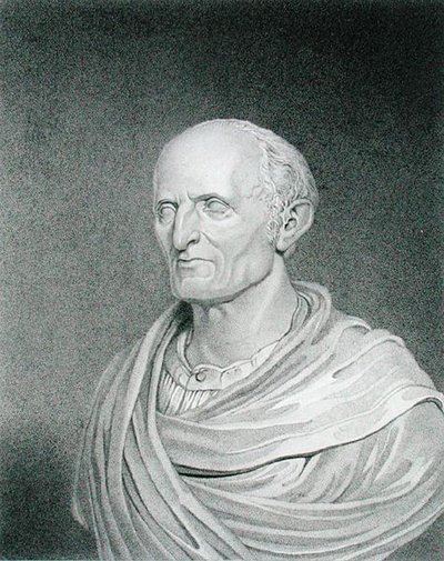 Nathaniel Bowditch (1773-1838), graveret af J. Gross efter Longacres tegning af busten af John Frazee (1790-1852) (gravering) af James Barton (after) Longacre