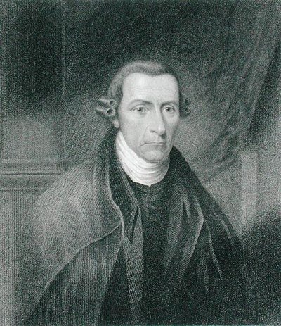 Patrick Henry (1736-99) graveret af Edward Wellmore (fl.1835) (stik) af James Barton (after) Longacre