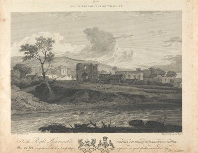 Fjernsyn over Whalley Abbey af James Basire