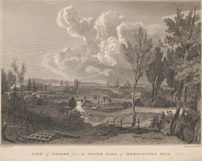 Udsigt over Oxford fra sydsiden af Heddington Hill af James Basire