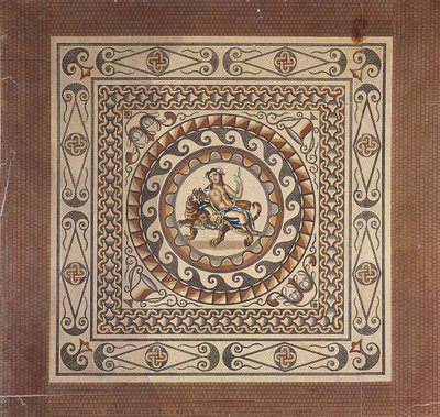 Romersk tesselleret fortov, opdaget i Leadenhall Street, London, 1804 af James Basire II